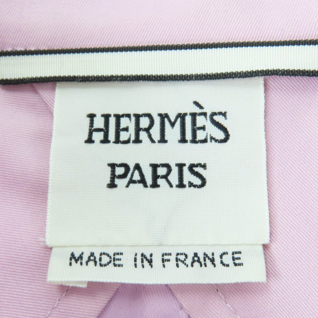 HERMES コート セリエ ボタンベルト付き スプリング ピンク レディース 38 2E01110D1 美品
