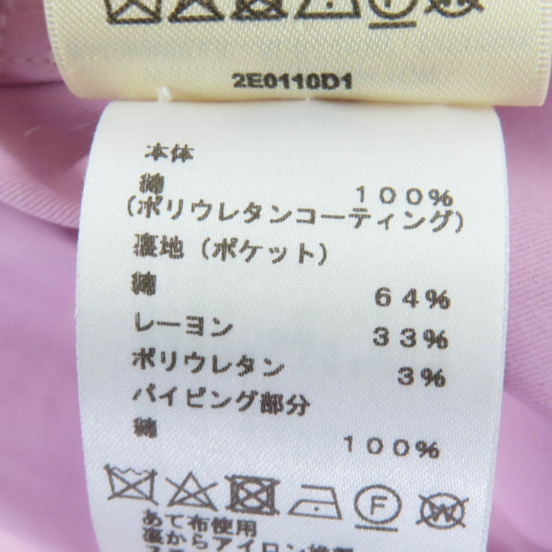 HERMES コート セリエ ボタンベルト付き スプリング ピンク レディース 38 2E01110D1 美品