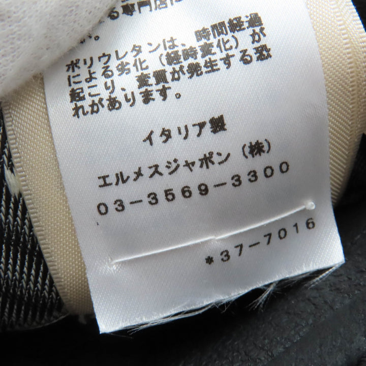 Excellent HERMES Best Knit switching ZIP UP Mouton black Sheep Women 34 3H1231D5