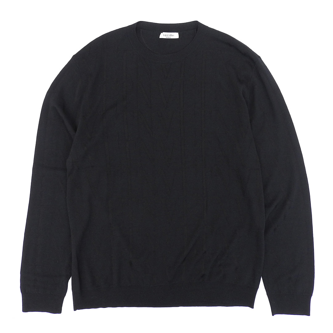 Great VALENTINO knit black wool mens XL VV3KC10D6LT
