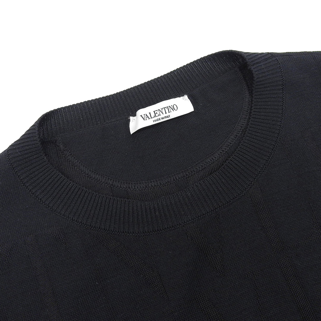 Great VALENTINO knit black wool mens XL VV3KC10D6LT