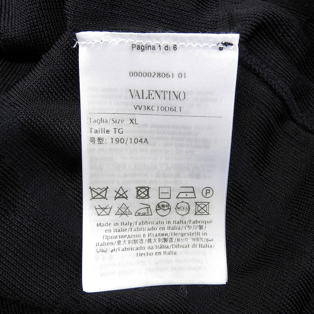 Great VALENTINO knit black wool mens XL VV3KC10D6LT