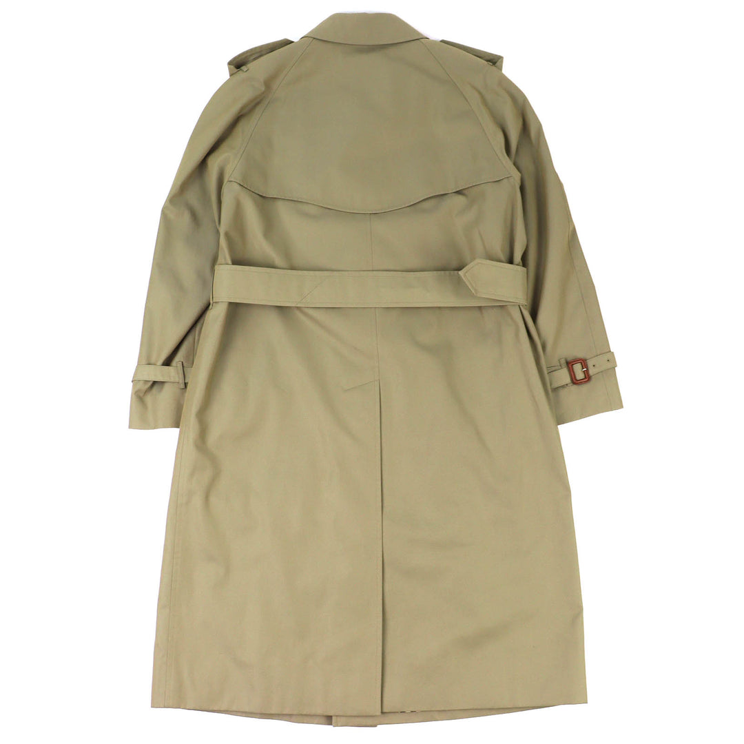 Excellent Burberrys trench coat Nova check pattern lining, belted, long, khaki