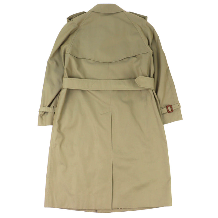 Excellent Burberrys trench coat Nova check pattern lining, belted, long, khaki