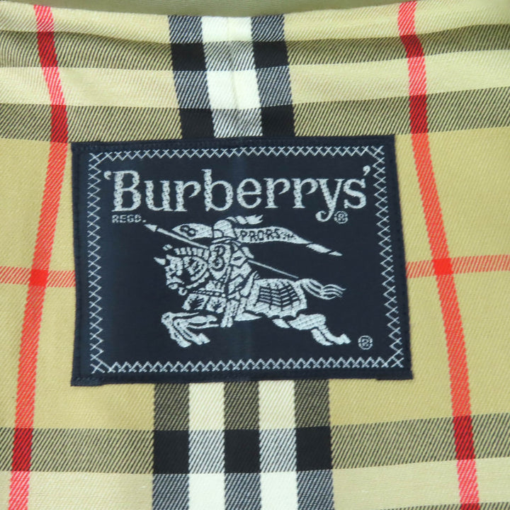 Excellent Burberrys trench coat Nova check pattern lining, belted, long, khaki