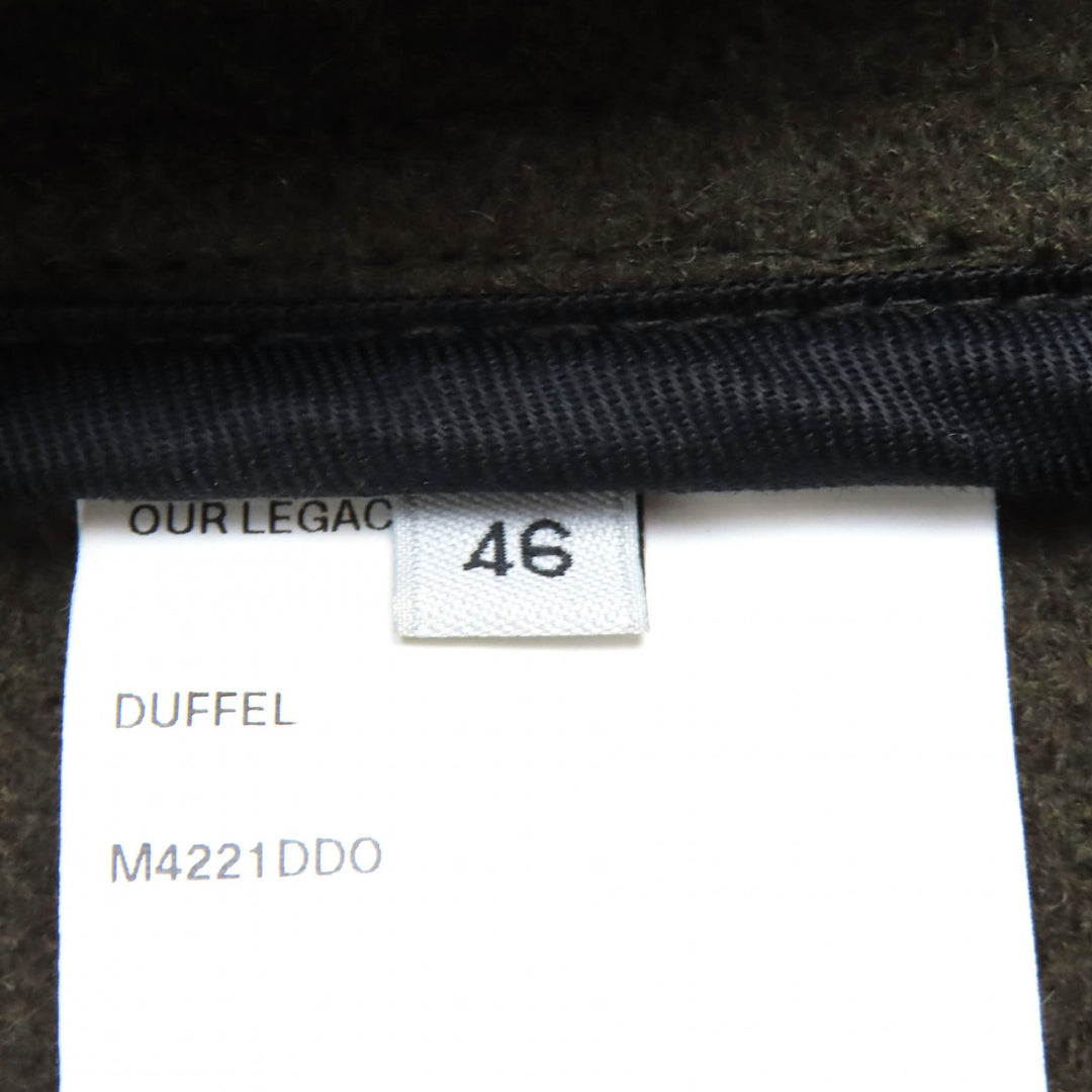 Great OUR LEGACY Duffel coat DUFFEL MOSS GREEN ABBEY MELTON 46 M4221DDO
