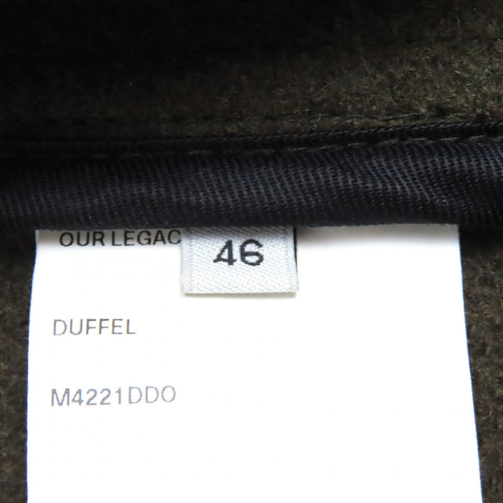 Great OUR LEGACY Duffel coat DUFFEL MOSS GREEN ABBEY MELTON 46 M4221DDO
