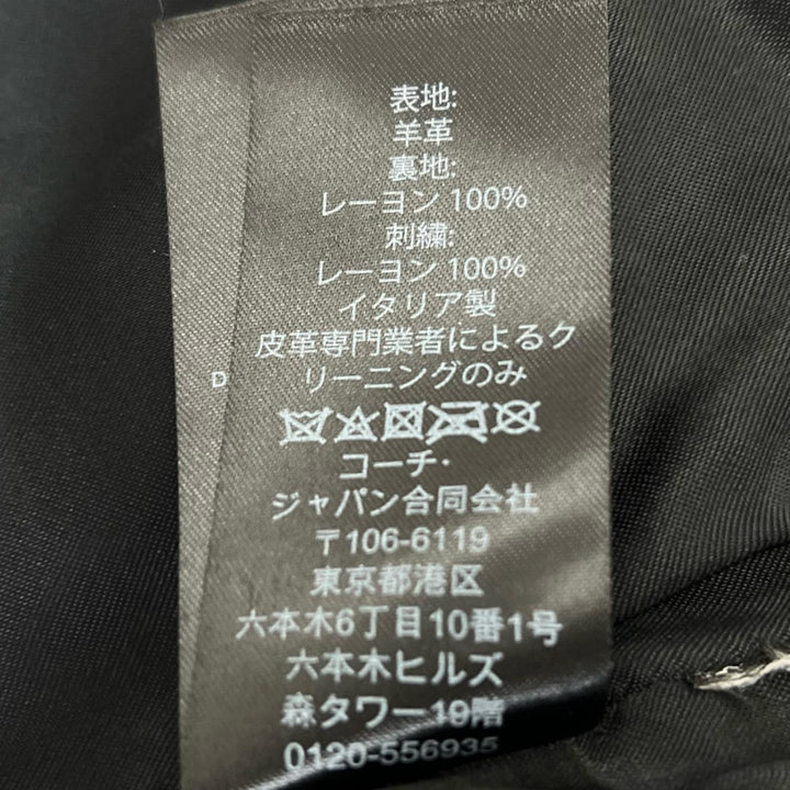 Great COACH Leather jacket Landscape Lining Sukajan Pattern Single Brown 0 26236