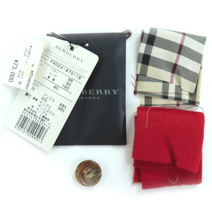 Pristine BURBERRY LONDON coat Red Angola Women 40 FN023-870-18