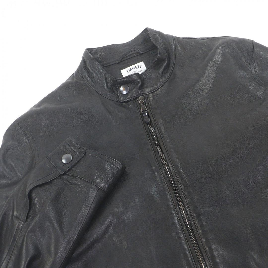 Excellent EMMETI Leather jacket JURI BEAMS exclusive single black Sheep leather