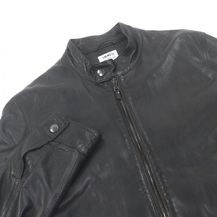 Excellent EMMETI Leather jacket JURI BEAMS exclusive single black Sheep leather