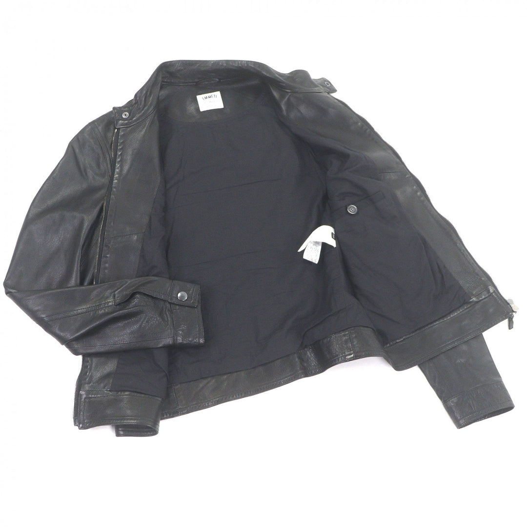 Excellent EMMETI Leather jacket JURI BEAMS exclusive single black Sheep leather