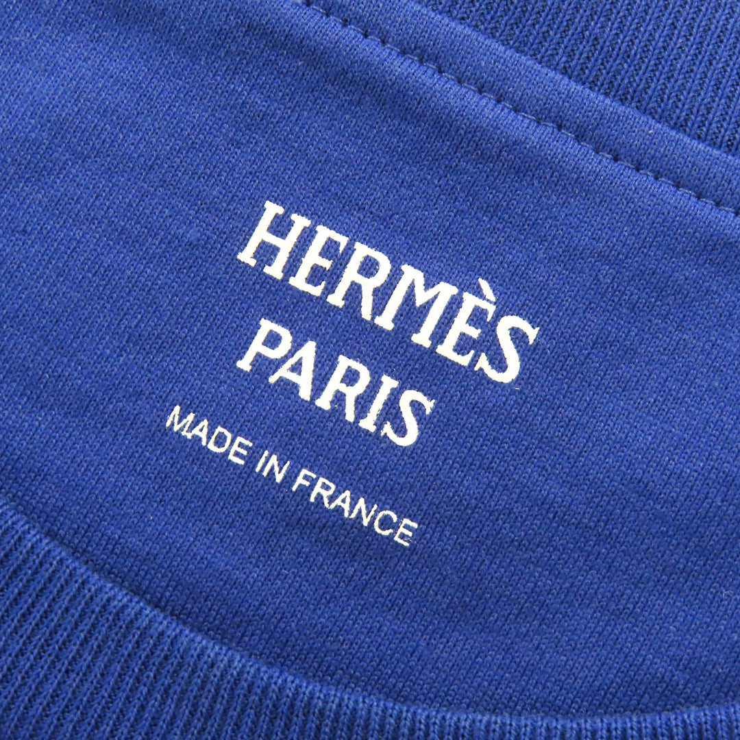 Excellent HERMES Short sleeve T-shirt H logo embroidered crew neck 36 3E4620DL