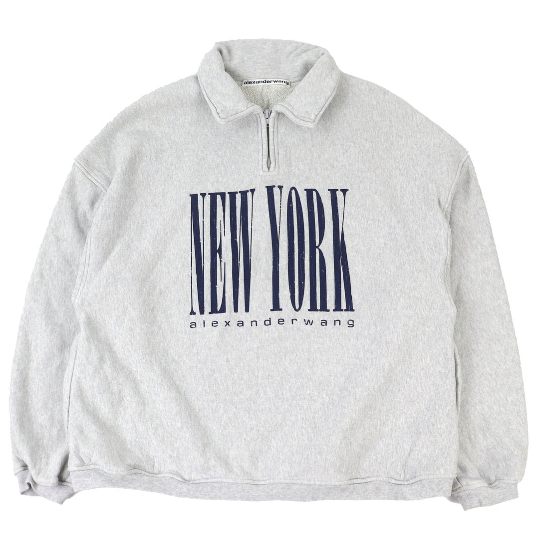 Discounted Great Alexander Wang HALF ZIP SWEATSHIRT WITH NY PUFF GRAPHIC XS UCC1231600