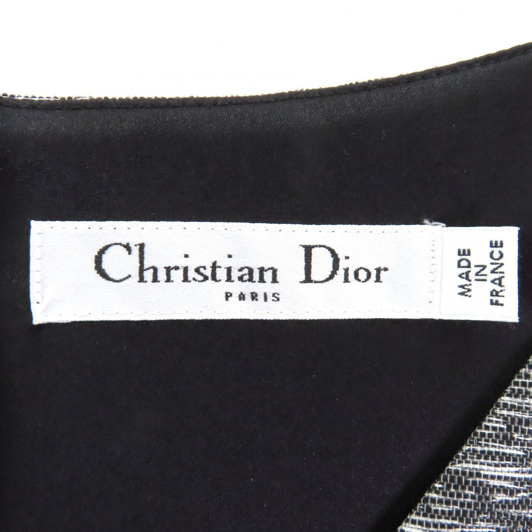 Excellent Christian Dior one piece gray Rayon Women 46 5C21629A1714