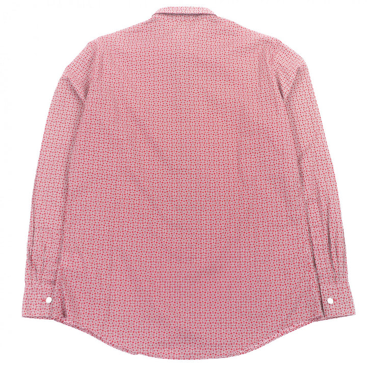 Great HERMES Long sleeve shirt Chaine d'Ancre all-over print with Serie buttons