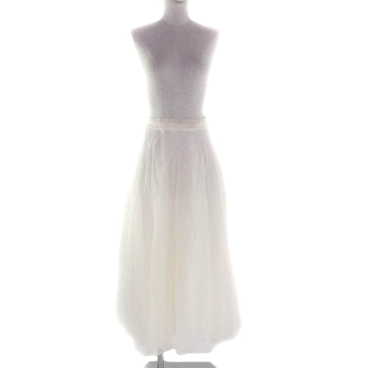 Excellent Christian Dior skirt off white silk Women 38 8C21329A1684