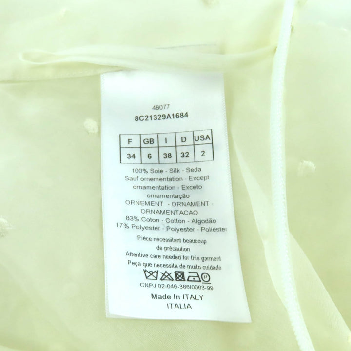 Excellent Christian Dior skirt off white silk Women 38 8C21329A1684