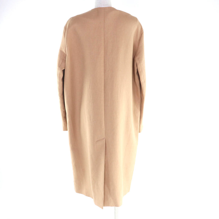 新品 HERMES コート ベージュ リネン レディース 38