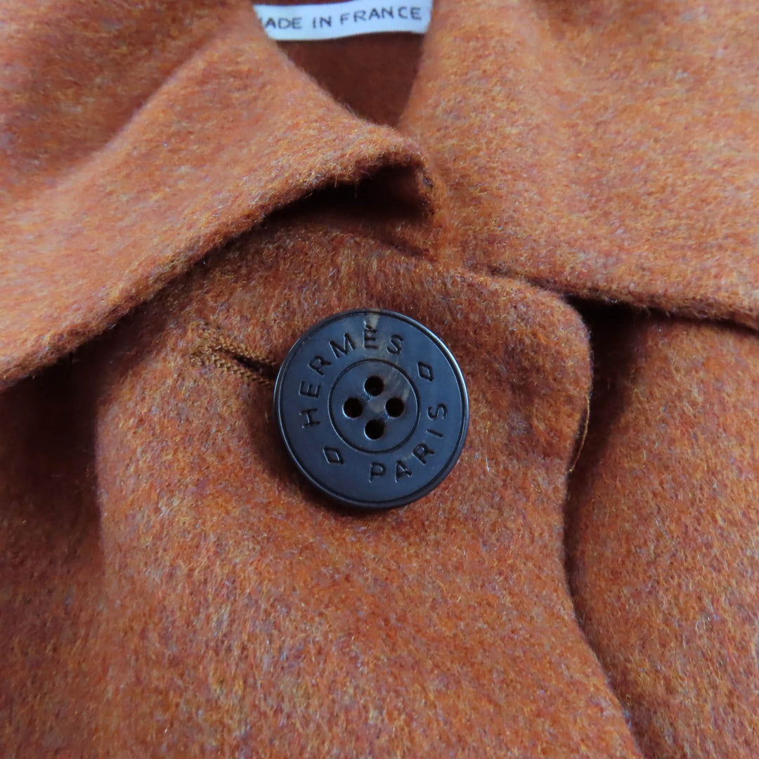 新品 HERMES ジャケット ブラウン カシミア レディース 34 5E0235DC
