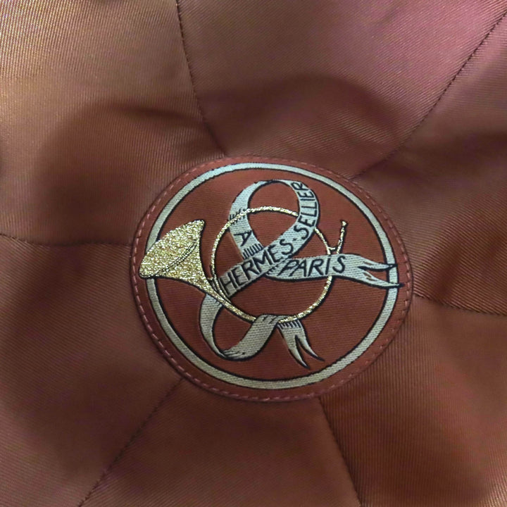 Pristine HERMES beret Gabriel Serie Metal with Leather Brown wool Women 57