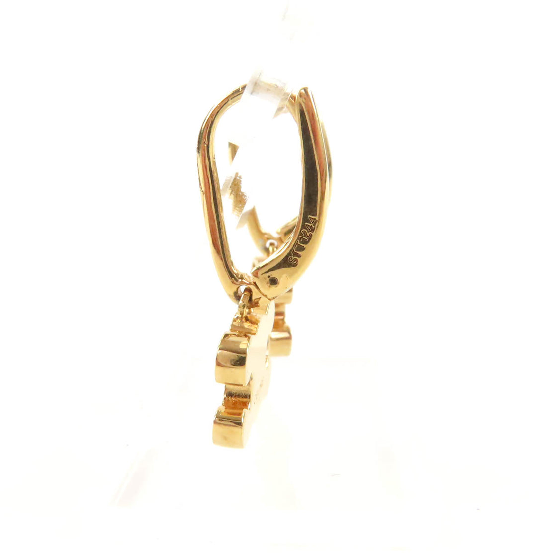 Excellent CELINE Pierce Triomphe Rhinestone gold ー Women 460GC6BZI