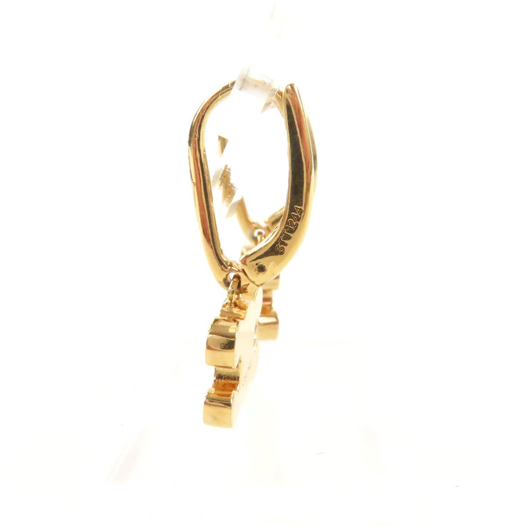 Excellent CELINE Pierce Triomphe Rhinestone gold ー Women 460GC6BZI