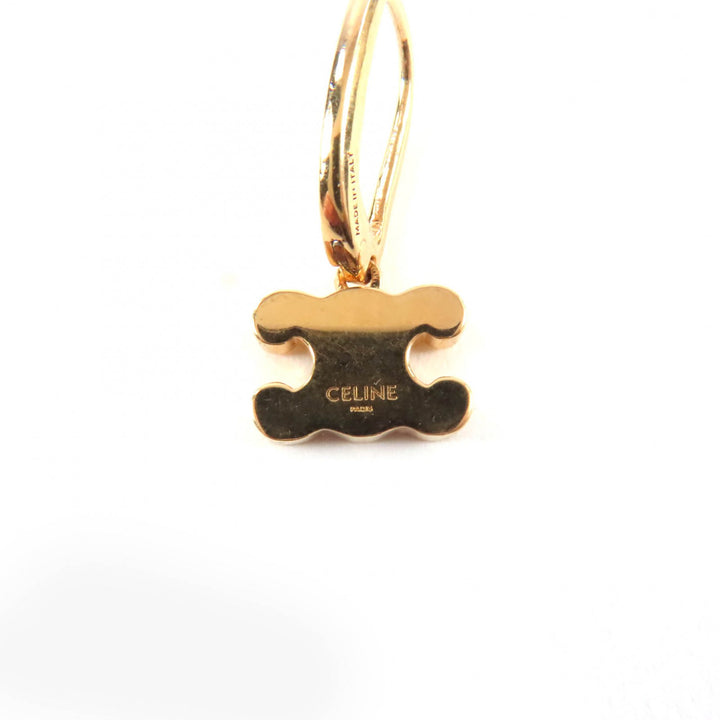 Excellent CELINE Pierce Triomphe Rhinestone gold ー Women 460GC6BZI