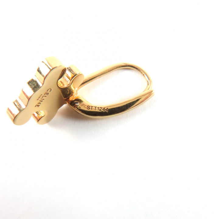 Excellent CELINE Pierce Triomphe Rhinestone gold ー Women 460GC6BZI