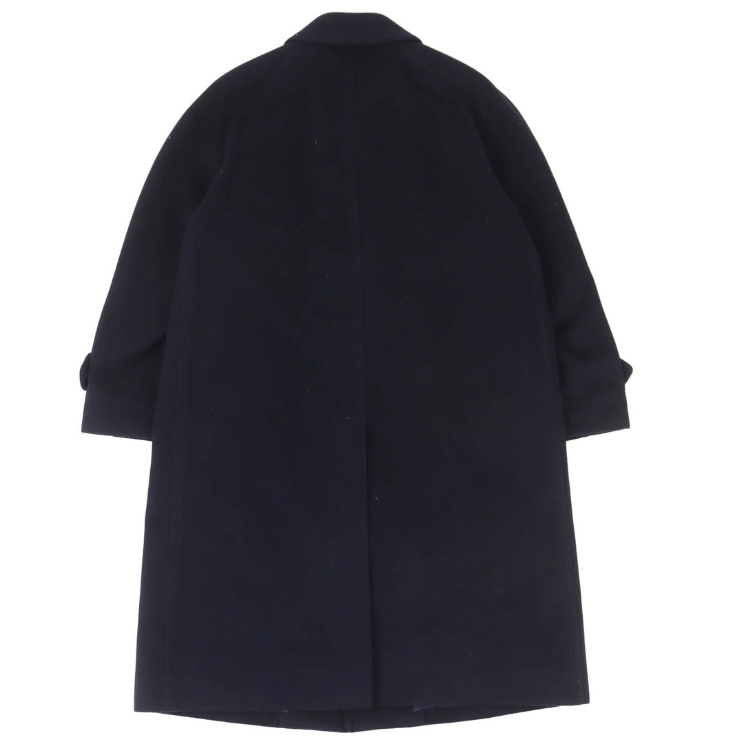 Great Burberrys coat long Navy wool mens