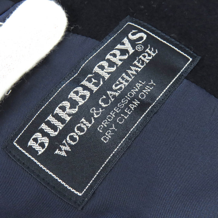 Great Burberrys coat long Navy wool mens