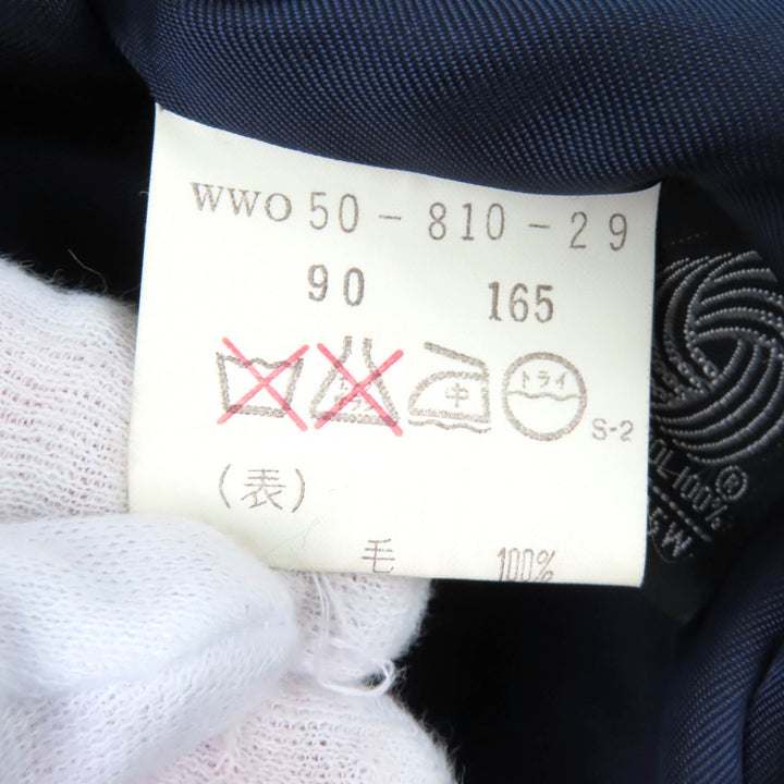 Great Burberrys coat long Navy wool mens