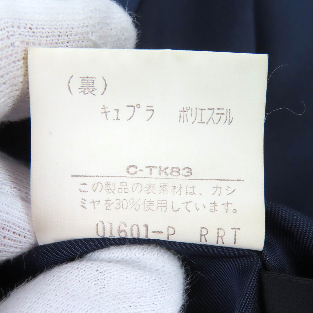 Great Burberrys coat long Navy wool mens