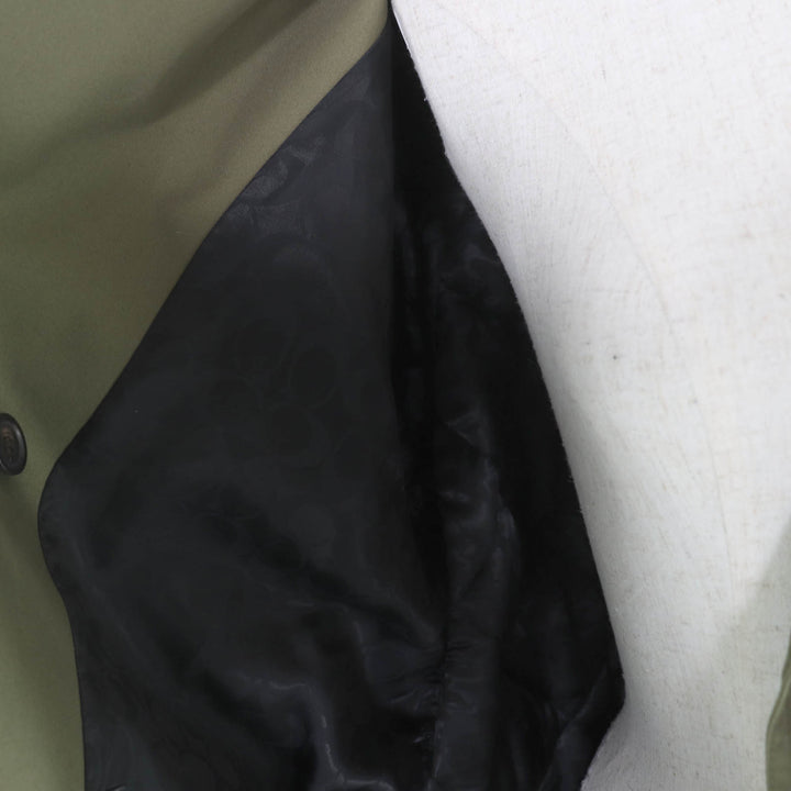 Great COACH trench coat Tonal Mixed Material Trench khaki cotton Women S CL266