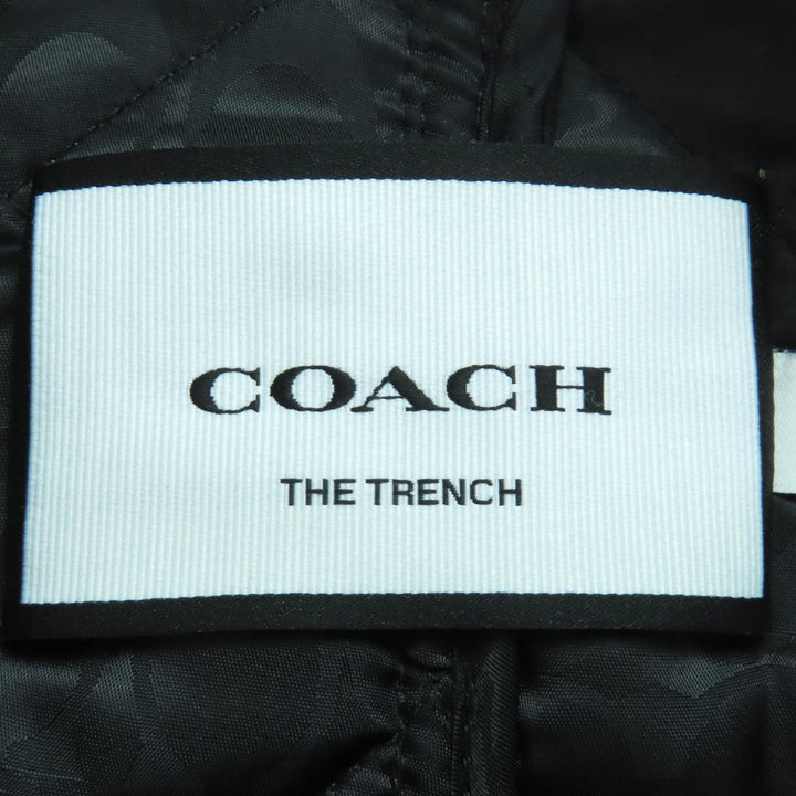 Great COACH trench coat Tonal Mixed Material Trench khaki cotton Women S CL266