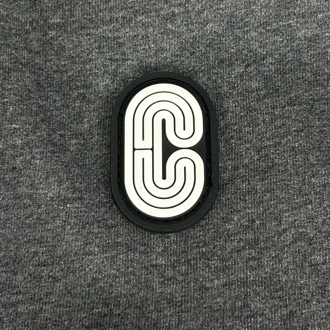Great COACH hoodie Logo patch Signature ZIP gray cotton mens S 3100