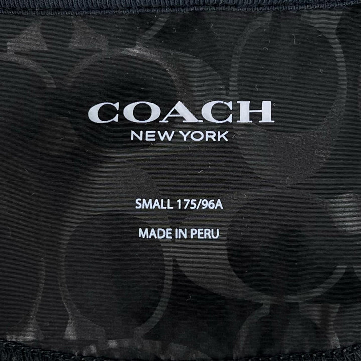 Great COACH hoodie Logo patch Signature ZIP gray cotton mens S 3100