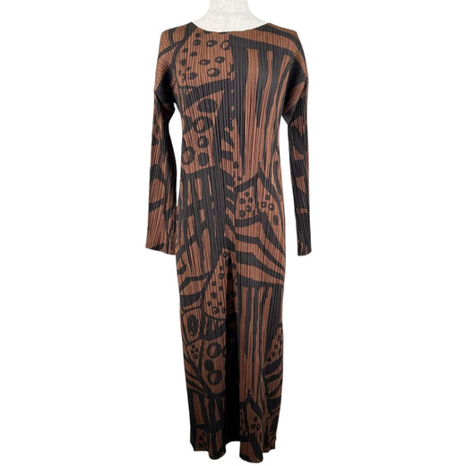 Excellent PLEATS PLEASE one piece Overall handle Brown polyester 3 PP33-JH747