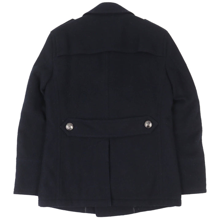Great BURBERRY BLACK LABEL pea coat Lining check pattern quilted wool M