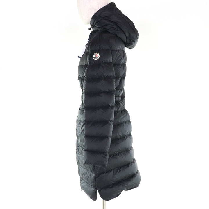 Pristine MONCLER down coat SEDAN Logo patch and hood black Nylon Women 0
