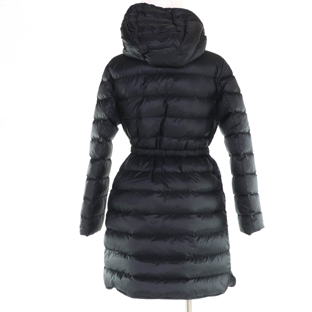 Pristine MONCLER down coat SEDAN Logo patch and hood black Nylon Women 0