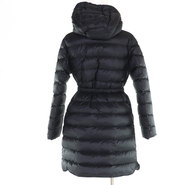 Pristine MONCLER down coat SEDAN Logo patch and hood black Nylon Women 0