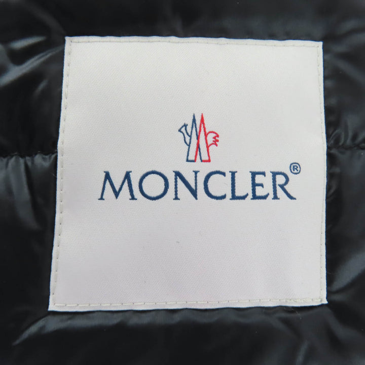 Pristine MONCLER down coat SEDAN Logo patch and hood black Nylon Women 0