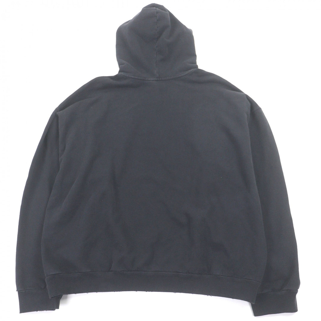 Excellent BALENCIAGA hoodie DIY COLLEGE LOGO HOODIE Damage processing