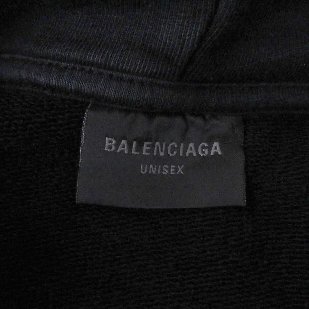 Excellent BALENCIAGA hoodie DIY COLLEGE LOGO HOODIE Damage processing