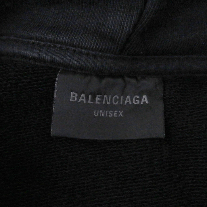Excellent BALENCIAGA hoodie DIY COLLEGE LOGO HOODIE Damage processing