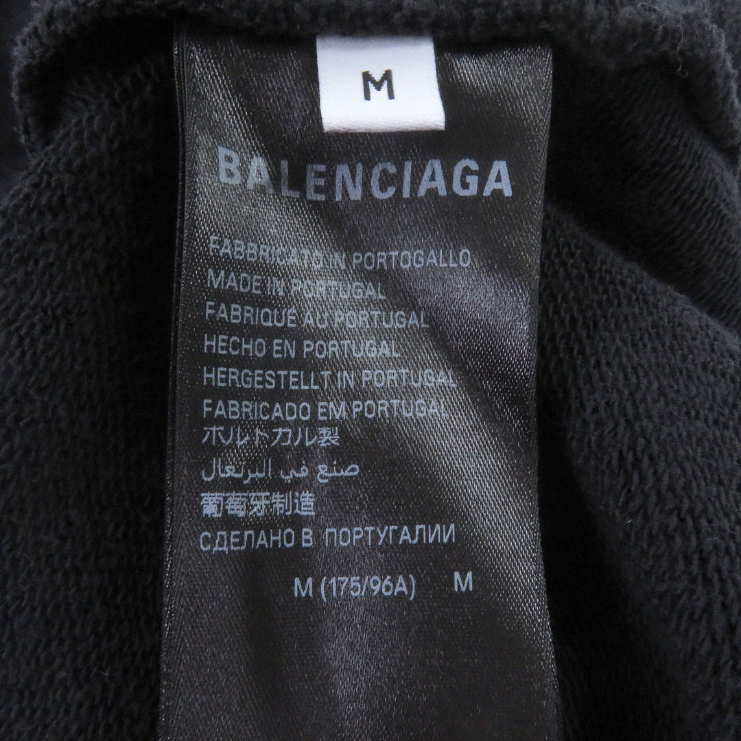 Excellent BALENCIAGA hoodie DIY COLLEGE LOGO HOODIE Damage processing