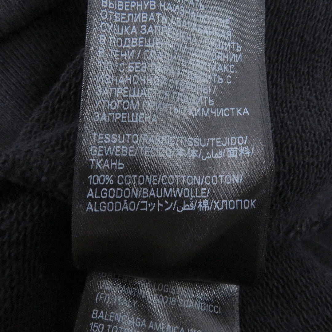 Excellent BALENCIAGA hoodie DIY COLLEGE LOGO HOODIE Damage processing