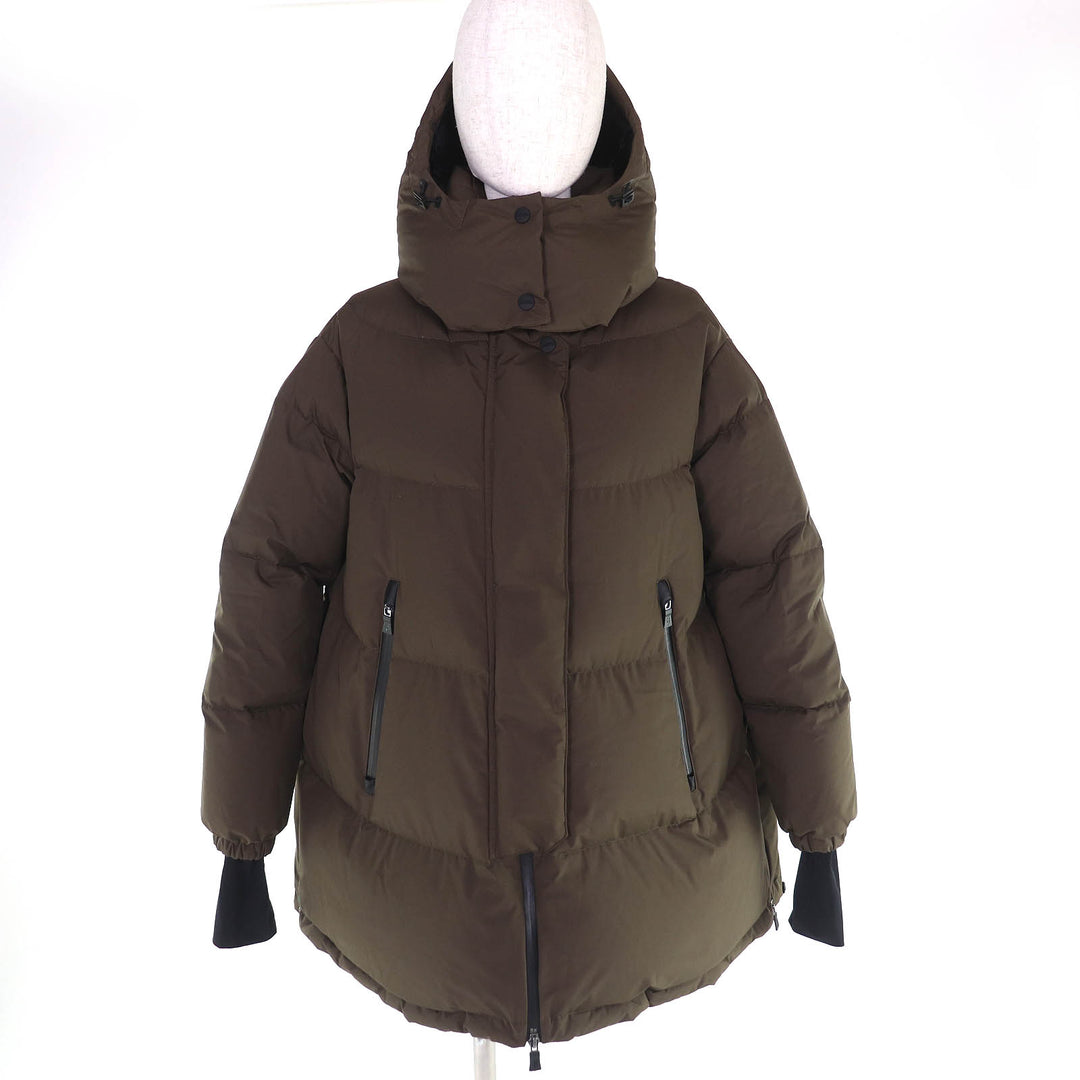 Great Herno Down jacket GORETEX Goretex with hood khaki Women 36 PI128DL