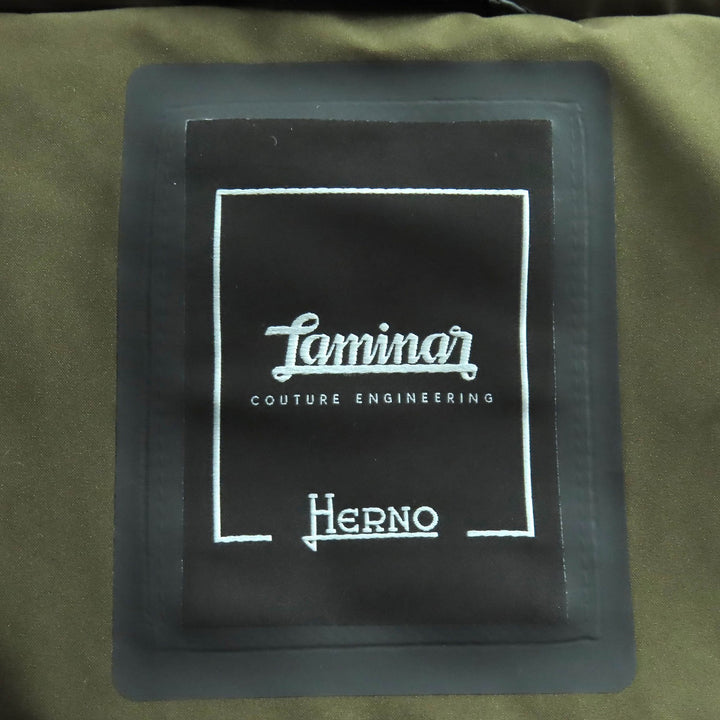 Great Herno Down jacket GORETEX Goretex with hood khaki Women 36 PI128DL
